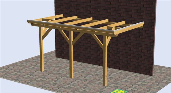 porche de madera 4500x2500
